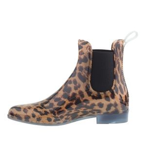 JCREW Chelsea Leopard Rain boots
